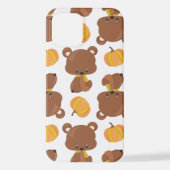 Muster von Bären, Niedlichen Bären, Fall, Kürbiski iPhone Hülle (Rückseite)