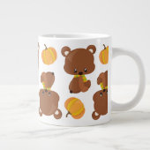 Muster von Bären, Niedlichen Bären, Fall, Kürbiski Jumbo-Tasse (Rechts)