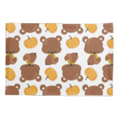 Muster von Bären, Niedlichen Bären, Fall, Kürbiski Kissenbezug (Rückseite)