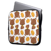 Muster von Bären, Niedlichen Bären, Fall, Kürbiski Laptopschutzhülle (Vorderseite Links)