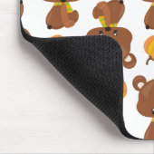 Muster von Bären, Niedlichen Bären, Fall, Kürbiski Mousepad (Ecke)