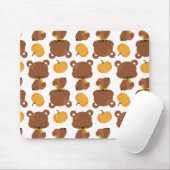 Muster von Bären, Niedlichen Bären, Fall, Kürbiski Mousepad (Mit Mouse)