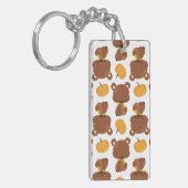 Muster von Bären, Niedlichen Bären, Fall, Kürbiski Schlüsselanhänger (Vorderseite links)