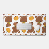 Muster von Bären, Niedlichen Bären, Fall, Kürbiski Schreibtischunterlage (Tastatur & Maus)