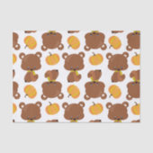 Muster von Bären, Niedlichen Bären, Fall, Kürbiski Seidenpapier (Vorderseite)