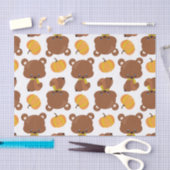 Muster von Bären, Niedlichen Bären, Fall, Kürbiski Seidenpapier (Handwerk)