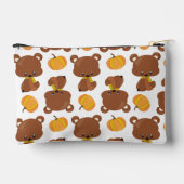 Muster von Bären, Niedlichen Bären, Fall, Kürbiski Zubehörtasche (Rückseite)