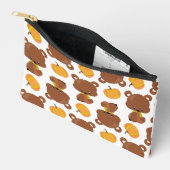 Muster von Bären, Niedlichen Bären, Fall, Kürbiski Zubehörtasche (Offen)