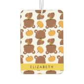 Muster von Bären, Niedlichen Bären, Kürbis, Ihr Na Autolufterfrischer (Rückseite)