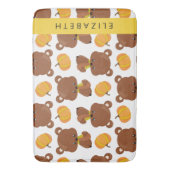 Muster von Bären, Niedlichen Bären, Kürbis, Ihr Na Badematte (Vorderseite Vertikal)