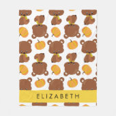 Muster von Bären, Niedlichen Bären, Kürbis, Ihr Na Fleecedecke (Vorderseite)