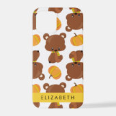 Muster von Bären, Niedlichen Bären, Kürbis, Ihr Na iPhone Hülle (Rückseite)