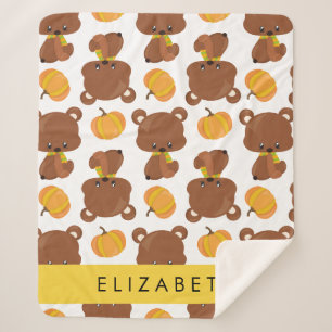 Muster von Bären, Niedlichen Bären, Kürbis, Ihr Na Sherpadecke