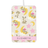 Muster von Bären, Teddybären, Sternen, Ihr Name Autolufterfrischer (Vorderseite)