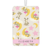 Muster von Bären, Teddybären, Sternen, Ihr Name Autolufterfrischer (Rückseite)