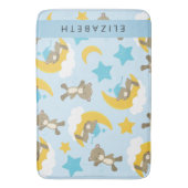 Muster von Bären, Teddybären, Sternen, Ihr Name Badematte (Vorderseite Vertikal)