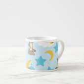 Muster von Bären, Teddybären, Sternen, Ihr Name Espressotasse (Vorderseite Rechts)