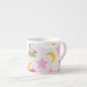 Muster von Bären, Teddybären, Sternen, Ihr Name Espressotasse (Vorderseite Rechts)