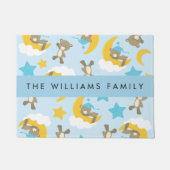 Muster von Bären, Teddybären, Sternen, Ihr Name Fußmatte (Vorderseite)