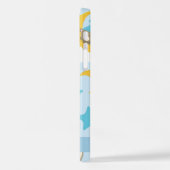 Muster von Bären, Teddybären, Sternen, Ihr Name iPhone Hülle (Linke Seite)