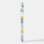 Muster von Bären, Teddybären, Sternen, Ihr Name iPhone Hülle (Rechte Seite)