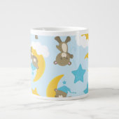 Muster von Bären, Teddybären, Sternen, Ihr Name Jumbo-Tasse (Vorderseite)