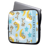 Muster von Bären, Teddybären, Sternen, Ihr Name Laptopschutzhülle (Vorderseite Links)
