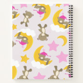 Muster von Bären, Teddybären, Sternen, Ihr Name Notizblock (Rückseite)