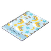 Muster von Bären, Teddybären, Sternen, Ihr Name Notizblock (Linke Seite)