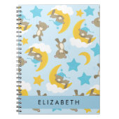 Muster von Bären, Teddybären, Sternen, Ihr Name Notizblock (Vorderseite)