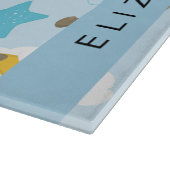 Muster von Bären, Teddybären, Sternen, Ihr Name Schneidebrett (Ecke)