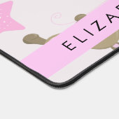 Muster von Bären, Teddybären, Sternen, Ihr Name Schreibtischunterlage (Ecke)