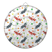 Muster von Beeren, Rotzbeeren, Blaubeere, Obst Dartscheibe (vorne)