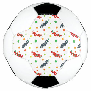 Muster von Beeren, Rotzbeeren, Blaubeere, Obst Fußball