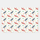 Muster von Beeren, Rotzbeeren, Blaubeere, Obst Geschenkpapier Set (Vorderseite)