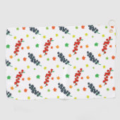 Muster von Beeren, Rotzbeeren, Blaubeere, Obst Golfhandtuch (Horizontal)