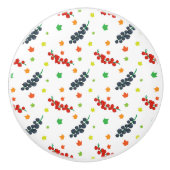 Muster von Beeren, Rotzbeeren, Blaubeere, Obst Keramikknauf (Vorderseite)