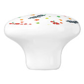 Muster von Beeren, Rotzbeeren, Blaubeere, Obst Keramikknauf (Seitenansicht)