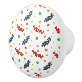 Muster von Beeren, Rotzbeeren, Blaubeere, Obst Keramikknauf