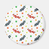 Muster von Beeren, Rotzbeeren, Blaubeere, Obst Magnet (Vorne)
