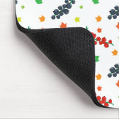 Muster von Beeren, Rotzbeeren, Blaubeere, Obst Mousepad (Ecke)