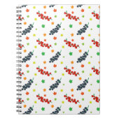 Muster von Beeren, Rotzbeeren, Blaubeere, Obst Notizblock (Vorderseite)