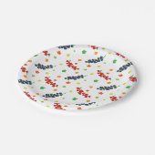 Muster von Beeren, Rotzbeeren, Blaubeere, Obst Pappteller (Schrägansicht)