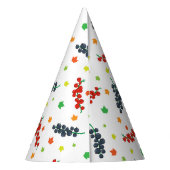 Muster von Beeren, Rotzbeeren, Blaubeere, Obst Partyhütchen (Rückseite)