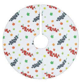 Muster von Beeren, Rotzbeeren, Blaubeere, Obst Polyester Weihnachtsbaumdecke