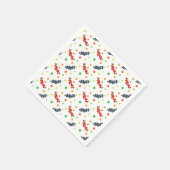 Muster von Beeren, Rotzbeeren, Blaubeere, Obst Serviette (Ecke)