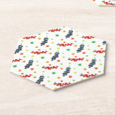 Muster von Beeren, Rotzbeeren, Blaubeere, Obst Untersetzer (angewinkelt)