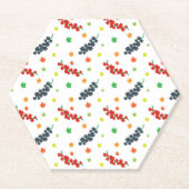 Muster von Beeren, Rotzbeeren, Blaubeere, Obst Untersetzer (Vorderseite)