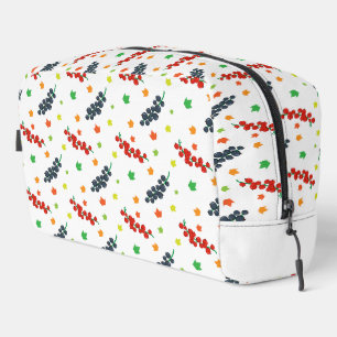 Muster von Beeren, Rotzbeeren, Blaubeere, Obst Waschbeutel