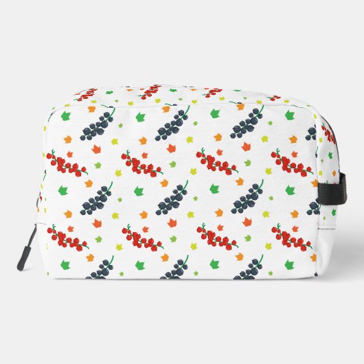 Muster von Beeren, Rotzbeeren, Blaubeere, Obst Waschbeutel (Rückseite)